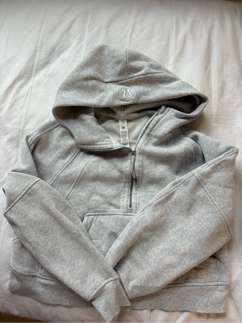 Lululemon Light Gray Scuba With Hood